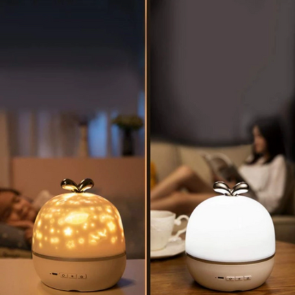 Światło nocne SkyProjector™ | Regulowane oświetlenie | Projekcje gwiazd, księżyca i zwierząt | Pilot zdalnego sterowania | Idealny do pokoju dziecięcego i dziecięcego | Cichy obrót o 360° | Zwiększa kreatywność i sen | W zestawie kabel do ładowania USB
