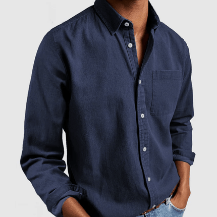 Męska koszula slim fit Armoire Melbourne | Oddychająca bawełna | Wszechstronny na nieformalne i formalne okazje | Trwała i usuwalna w leczeniu