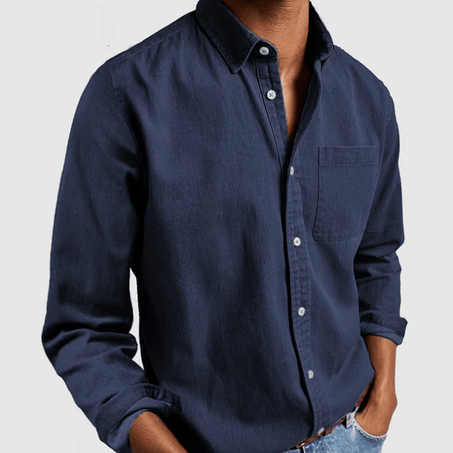 Męska koszula slim fit Armoire Melbourne | Oddychająca bawełna | Wszechstronny na nieformalne i formalne okazje | Trwała i usuwalna w leczeniu