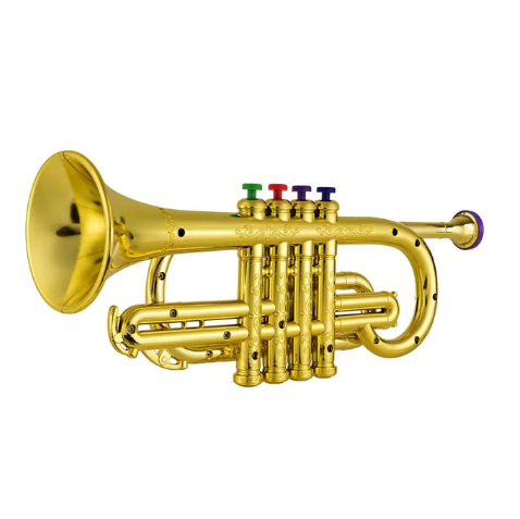 Trąbka symulacyjna dla dzieci | Instrument muzyczny | Bezpieczny prezent dla dziecka | Po zastosowaniu narzędzia płuc i koordynacji palców | Tydzień 3+ | Lekka konstrukcja | Łatwe tworzenie melodii za pomocą kolorowych