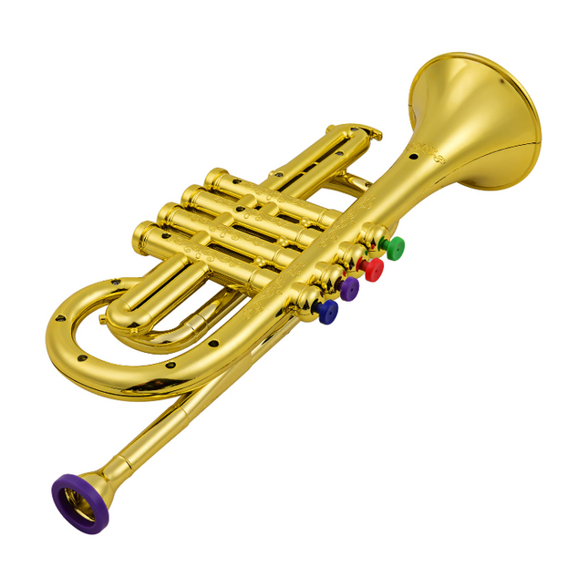 Trąbka symulacyjna dla dzieci | Instrument muzyczny | Bezpieczny prezent dla dziecka | Po zastosowaniu narzędzia płuc i koordynacji palców | Tydzień 3+ | Lekka konstrukcja | Łatwe tworzenie melodii za pomocą kolorowych