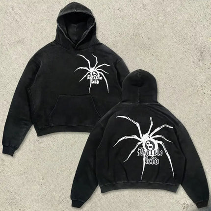 Oversize'owa bluza z kapturem inspirowana Y2K | Abstrakcyjny wzór unisex | Miękka mieszanka bawełny | Modny pudełkowy krój | Wygodne i trwałe