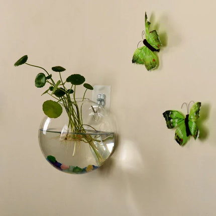 Pływający szklany wyświetlacz AirBloom | Wisząca donica hydroponiczna | Przezroczysty wazon dekoracyjny | Nowoczesny wystrój domu | Kryta wystawa kwiatowa | Unikalny projekt Heimfathena