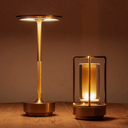Lampa stołowa LED Nordic | elegancki wygląd | Sterowanie dotykowe | Tryby 3-kolorowe | Akumulator USB | Wysokiej jakości metal i kryształy | Opcje srebra, złota, czerni | Wszechstronne oświetlenie domu | Wodoodporność IP65