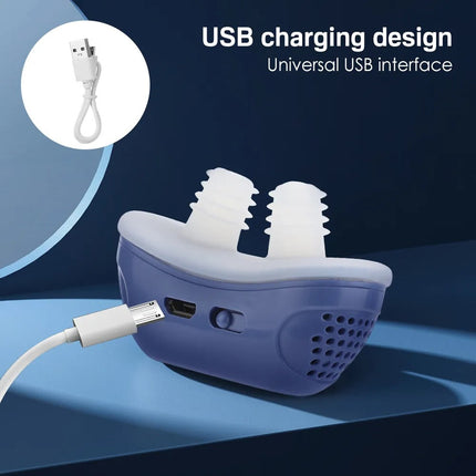 Elektryczny rozszerzacz nosa przeciw chrapaniu | Zaawansowany komfort silikonu | Akumulator USB | Zmniejszające chrapanie | Lekka, przenośna konstrukcja | Materiał spożywczy | Poprawiona jakość snu | metoda, której używamy | Niebieski