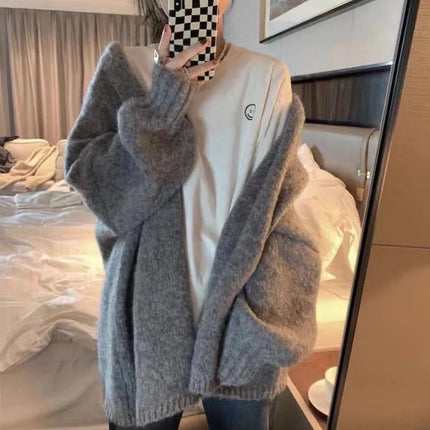 Gruby, wełniany, przytulny kardigan dla kobiet | Zapięcie na guziki | Ciepły sweter w stylu vintage | Bella Couture | Ultra wygodna odzież zimowa