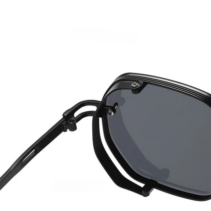 Bazyliowe okulary przeciwsłoneczne | Styl Vintage | Rama aluminiowa | Spolaryzowana ochrona przed promieniowaniem UV | Wygodny nosek | Idealny na plażę, festiwal, codzienne wyjścia | Czarny, niebieski, fioletowy, brązowy
