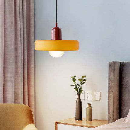 Lampa wisząca Bauhaus | Żywe kolorowe szkło | Nowoczesny design | Funkcjonalny wystrój domu | Energooszczędne oświetlenie do salonu, jadalni i sypialni