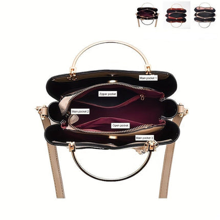 YSL Essential Luksusowa skórzana torba na ramię | Żywy projekt bloku kolorów | Stylowe akcenty z frędzlami | Przestronne wnętrze