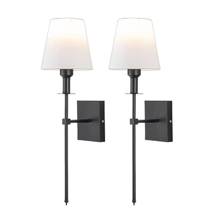 ChargeLume | Zestaw 2 przenośnych kinkietów LED z akumulatorem | Bezprzewodowe oświetlenie zewnętrzne wewnętrzne | duży nowoczesny design | Metal i plastik | 16×58cm