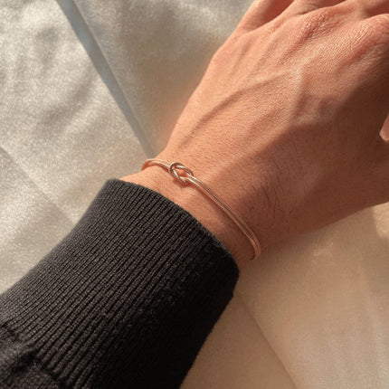 Visconte | Bransoletka z węzłem miłosnym unisex | Stal nierdzewna | Regulowany 17-20,5 cm | Wodoodporny i hipoalergiczny | Symbol połączenia