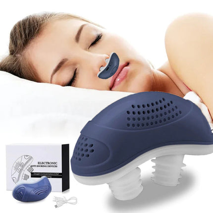 Urządzenie mikro CPAP | Przenośny lek na bezdech senny | Bezprzewodowe rozwiązanie przeciw chrapaniu | Materiał nadający się do odrzucenia | Lekki i wygodny | Akumulator USB | Trwałe przez 6-12 miesięcy | Zawierają zatyczki do nosa i zwykłe
