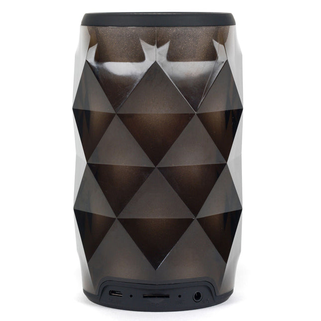 Pulsar Crystal Can głośnik Bluetooth | Zasięg bezprzewodowy 10m | Tryb oświetlenia LED | Przenośny i ładowalny | Kompaktowy 8x8x13,5cm | Moc wyjściowa 3 W | Połączenie Aux i Bluetooth | Efekt Galaktyki | Lekka konstrukcja audio