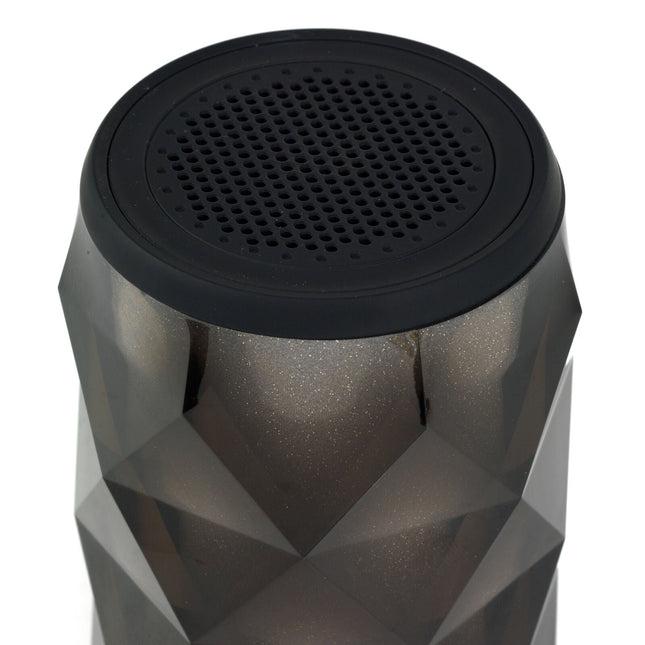 Pulsar Crystal Can głośnik Bluetooth | Zasięg bezprzewodowy 10m | Tryb oświetlenia LED | Przenośny i ładowalny | Kompaktowy 8x8x13,5cm | Moc wyjściowa 3 W | Połączenie Aux i Bluetooth | Efekt Galaktyki | Lekka konstrukcja audio