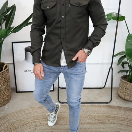 Bluza męska Felix | Nowoczesna elegancja Ponadczasowy styl | Kurtka bawełniana lub regularnie kroju | Łatwa pielęgnacja | Rozmiary S do XL | Kolory: granatowy lub grafitowy | Oddychający komfort | Autor: Van Hallen Melbourne