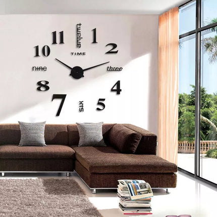 Nowoczesny cichy zegarek ścienny | Bezramowy minimalistyczny design | Wyczyść liczby | Elegancki wystrój domu | Idealny do jadalni, biura | Brak hałasu tykania