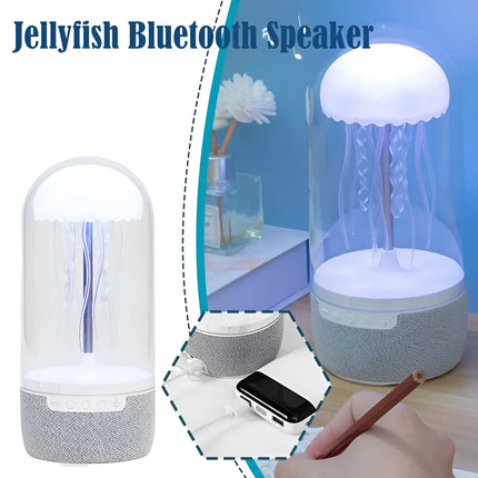 Przenośna lampa z pływającą meduzą | Głośnik Bluetooth | 8 zmieniających kolory świateł LED | Akumulator USB-C | Wystrój Pokoju | Relaks i Imprezowa Atmosfera | Intuicyjne sterowanie dotykowe | Nowoczesne urządzenie audiowizualne