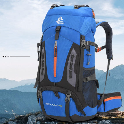 Wytrzymały pakiet wyprawowy PeakPioneer 60L | Osłona przeciwdeszczowa i ergonomiczne wsparcie | Wiele przegródek | Niezbędne w podróżach i przygodach
