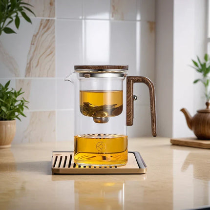 Porcelanowy czajniczek Aurora | Duża pojemność | Nowoczesny elegancki design | Idealny dla miłośników herbaty | Trwałe przybory kuchenne