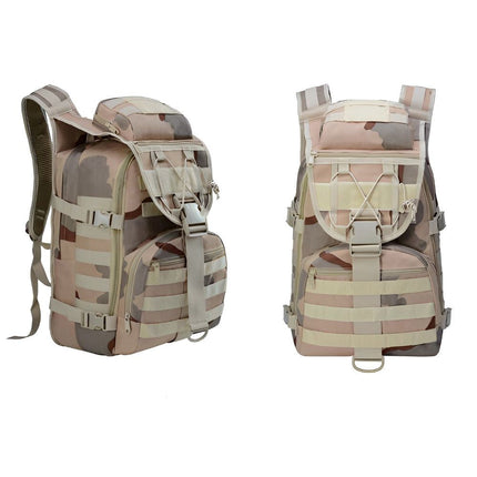 Plecak taktyczny wojskowy damski Noustia | 40L | Nylon 1000D odporny na zarysowania | systemu MOLLE | Kamuflaż | Podróże, wędrówki, biwakowanie, wędkowanie | Kieszenie z zamkiem | Wygodne szelki