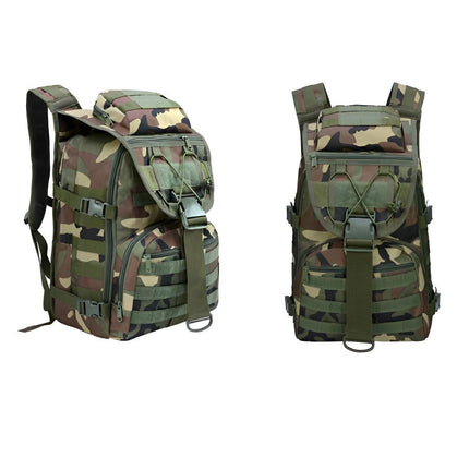 Plecak taktyczny wojskowy damski Noustia | 40L | Nylon 1000D odporny na zarysowania | systemu MOLLE | Kamuflaż | Podróże, wędrówki, biwakowanie, wędkowanie | Kieszenie z zamkiem | Wygodne szelki