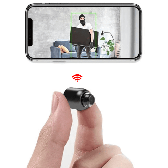 Mała Kamera Bezprzewodowa | Nocna Wizja | HD 1080P | Wykrywanie Ruchu | Dyskretny Projekt | Szerokokątny Obiektyw 140° | Zdalne Monitorowanie | Łączność WiFi | Noustia