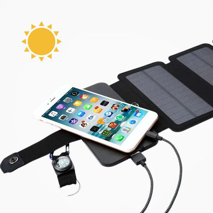 Składany Panel Słoneczny | Przenośna Ładowarka USB do Wypraw Outdoor | Moc 5V 1A | Kompaktowy i Wielofunkcyjny Design | Noustia