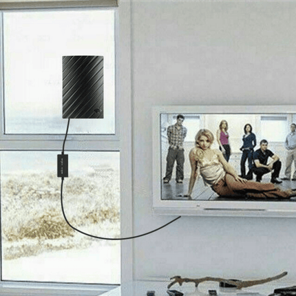 Antena HDTV Noustia | Obsługa 4K | Zasięg 600 Mil | Do Użytku Wewnątrz i Na Zewnątrz | Woododporna | Wzmocniony sygnał | Kabel Koncentryczny 5m | Rozdzielczość 1080P i 4K | Bez Opłat za Subskrypcje 