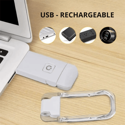 Lampka do czytania LED | Regulowana jasność i temperatura barwowa | USB do ładowania | Zmniejszenie zwolnienia oczu | Kompaktowa konstrukcja | Blokuje 99,9% światła niebieskiego | Idealna do podróży | Czarna, biała, różowa, niebieska