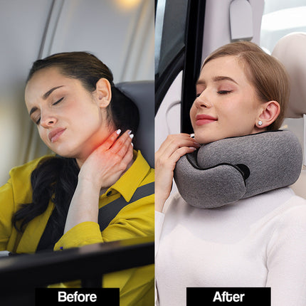 Poduszka podróżna Noustia | Ergonomiczne wsparcie karku | Miękkie i oddychające materiały | Zapięcie na zatrzask | Komfort w podróży