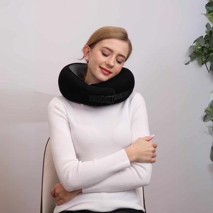 Poduszka podróżna Noustia | Ergonomiczne wsparcie karku | Miękkie i oddychające materiały | Zapięcie na zatrzask | Komfort w podróży