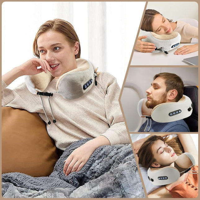 Noustia | Urządzenie do relaksu | Techniki masażu Shiatsu | Przyjazne w podróży | Ładowalne USB | Aksamit i pianka z pamięci | Uśmierzane jest dostarczane i dostarczane | Ergonomiczny kształtowy U | Lekki i przenośny