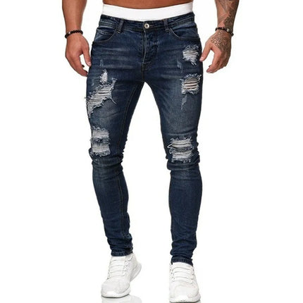 Męski, znasz, sprany dżins | Trwałe | Wszechstronne leczenie | Wygodne noszenie na co dzień | Klasyczny styl noszenia | Zrelaksowany krój | Rozmiary S-3XL | Moda bez konieczności | Projekt ponadczasowy