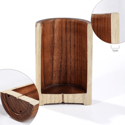 Organizator z drewna tekowego | Wszechstronny uchwyt do kuchni | Projekt drenażu | 3,5" x 5,9" | Przechowywanie na blacie kuchennym | Uniwersalne zastosowanie
