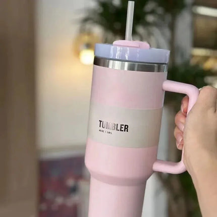 Izolowany kubek podróżny HydratePro | Dwuścienna stal nierdzewna | 1180ml | Szczelna pokrywa FlowState z funkcją słomki | Utrzymuje napoje gorące przez 12 godzin, zimne przez 11 godzin