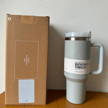 Izolowany kubek podróżny HydratePro | Dwuścienna stal nierdzewna | 1180ml | Szczelna pokrywa FlowState z funkcją słomki | Utrzymuje napoje gorące przez 12 godzin, zimne przez 11 godzin