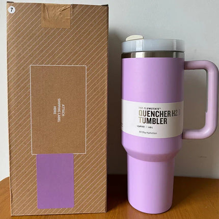 Izolowany kubek podróżny HydratePro | Dwuścienna stal nierdzewna | 1180ml | Szczelna pokrywa FlowState z funkcją słomki | Utrzymuje napoje gorące przez 12 godzin, zimne przez 11 godzin