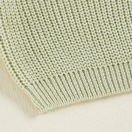 Sweter z dzianiny bawełnianej unisex dla niemowląt i małych dzieci | Miękkie i przytulne | Idealny na jesień i zimę | Wiek 0-5 lat