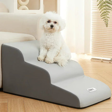 PawStep Luxe | Eleganckie schody dla zwierząt | Powierzchnia antypoślizgowa | Stylowa i bezpieczna drabina | Idealny dla małych ras i seniorów | Nowoczesny design | Lekki | Opcje 2 lub 3 kroków | Trwałe materiały