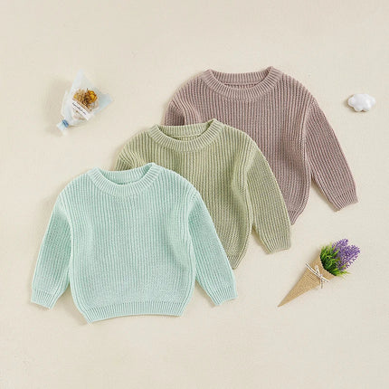 Sweter z dzianiny bawełnianej unisex dla niemowląt i małych dzieci | Miękkie i przytulne | Idealny na jesień i zimę | Wiek 0-5 lat