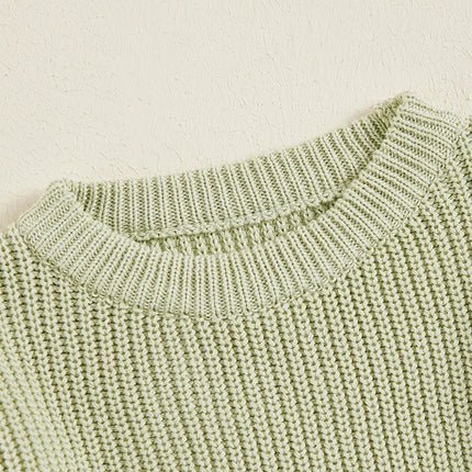 Sweter z dzianiny bawełnianej unisex dla niemowląt i małych dzieci | Miękkie i przytulne | Idealny na jesień i zimę | Wiek 0-5 lat