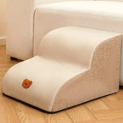 PawStep Luxe | Eleganckie schody dla zwierząt | Powierzchnia antypoślizgowa | Stylowa i bezpieczna drabina | Idealny dla małych ras i seniorów | Nowoczesny design | Lekki | Opcje 2 lub 3 kroków | Trwałe materiały