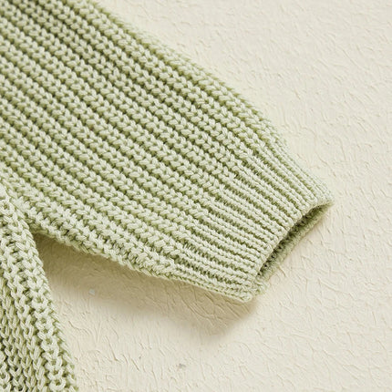 Sweter z dzianiny bawełnianej unisex dla niemowląt i małych dzieci | Miękkie i przytulne | Idealny na jesień i zimę | Wiek 0-5 lat
