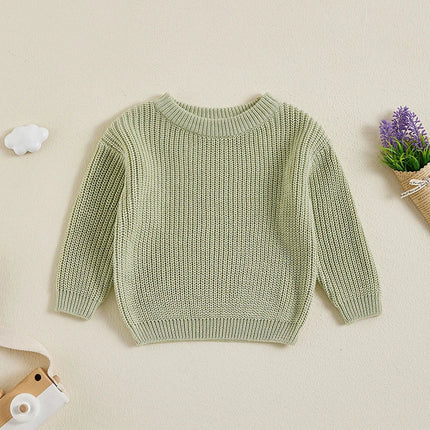 Sweter z dzianiny bawełnianej unisex dla niemowląt i małych dzieci | Miękkie i przytulne | Idealny na jesień i zimę | Wiek 0-5 lat