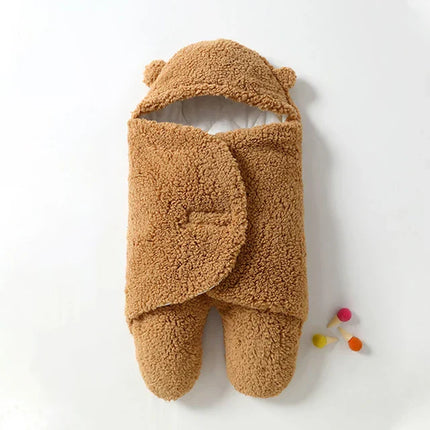 Ultra-miękki miś SnuggleBear | Przytulny regulowany kocyk dziecięcy | Bezpieczny komfort i ciepło niemowlęcia