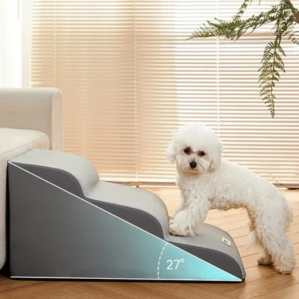 PawStep Luxe | Eleganckie schody dla zwierząt | Powierzchnia antypoślizgowa | Stylowa i bezpieczna drabina | Idealny dla małych ras i seniorów | Nowoczesny design | Lekki | Opcje 2 lub 3 kroków | Trwałe materiały
