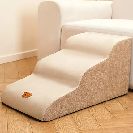 PawStep Luxe | Eleganckie schody dla zwierząt | Powierzchnia antypoślizgowa | Stylowa i bezpieczna drabina | Idealny dla małych ras i seniorów | Nowoczesny design | Lekki | Opcje 2 lub 3 kroków | Trwałe materiały