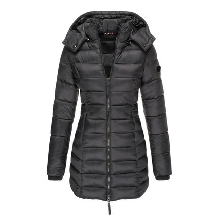 Damska kurtka zimowa z kapturem typu slim fit | Ciepło i przytulnie | Niezbędnik Belle Couture