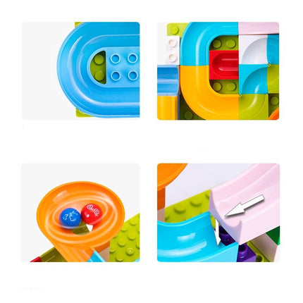 Interaktywny zestaw Marble Racer | Nauka STEM | Kreatywny zestaw do budowania i wyścigów dla dzieci | 168 sztuk | Zabawka edukacyjna dla dzieci w wieku 3+ | Rozwijaj umiejętności motoryczne i wyobraźnię | Plastik ABS | Bloki, lejki i zjeżdżalnie