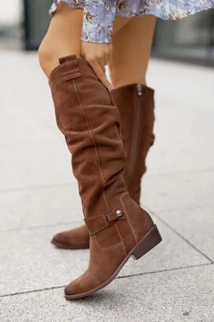 Modne damskie buty na obcasie Jane | Amortyzowana wkładka | Podeszwa antypoślizgowa | Ciepła skóra syntetyczna | Wszechstronna moda | Czarny, brązowy, szary | Rozmiary AU 4-14 (UE 35-45) | Wygodny, dopasowany krój na zimne dni